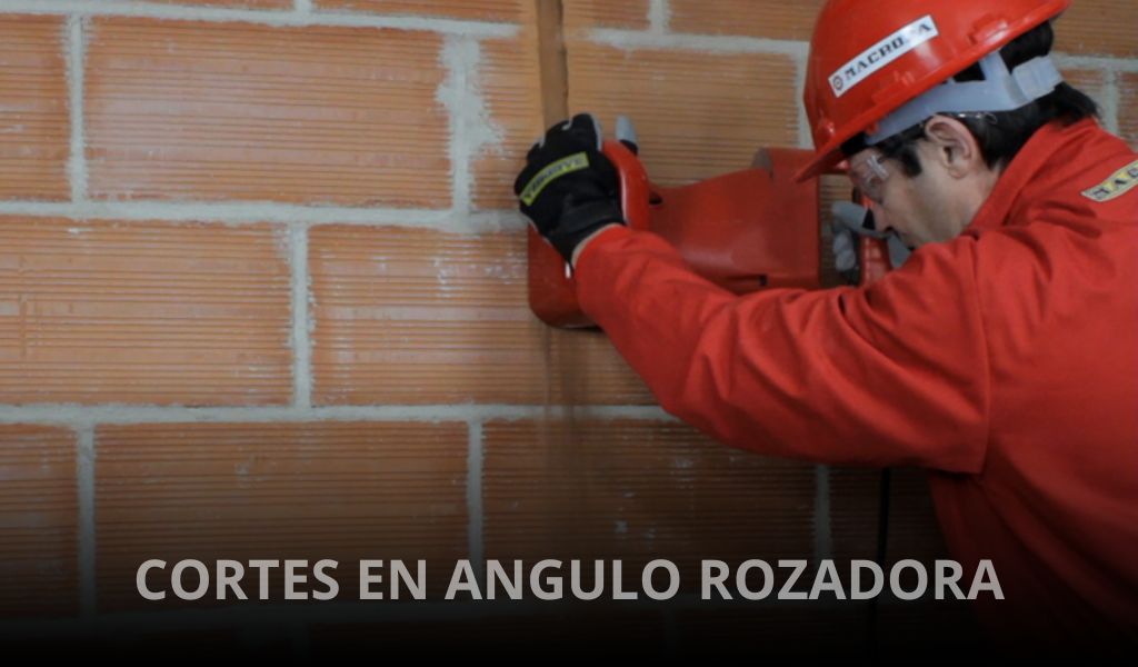 Cortes en ángulo con rozadora